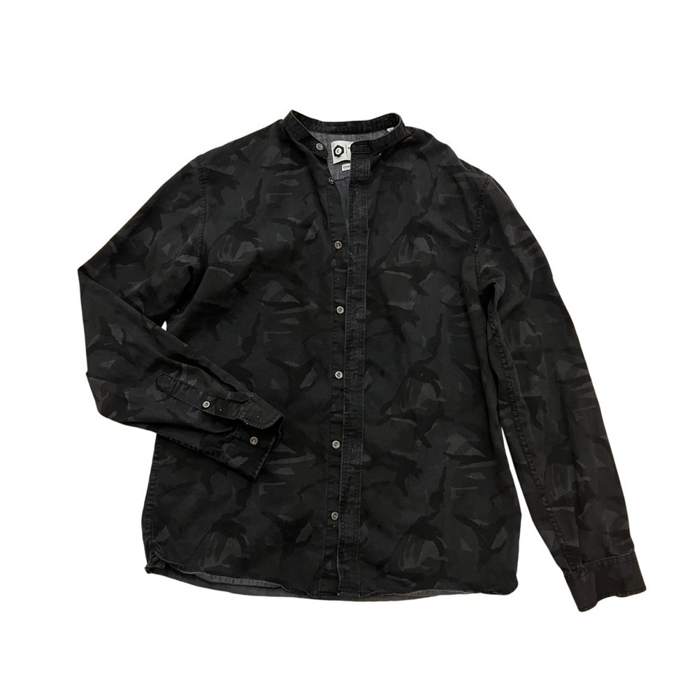 Jack & Jones Core Comfort Fit Cotton Black Casual Button Down‎ Shirt